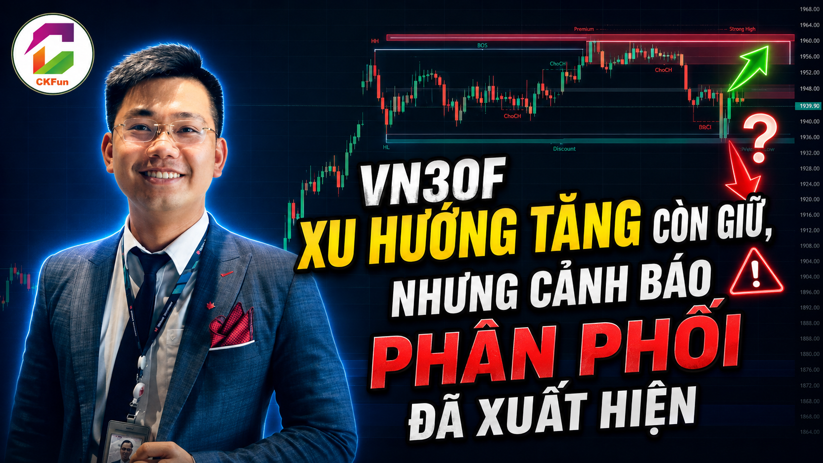 CHỨNG KHOÁN PHÁI SINH HÔM NAY:VN30F ngày 26/08: Xu hướng tăng còn giữ, nhưng cảnh báo phân phối đã xuất hiện